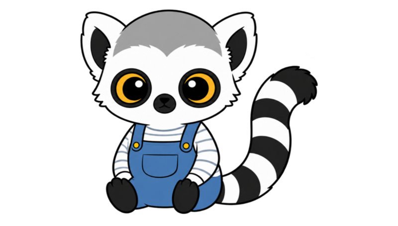 KKORI wearing blue overalls.