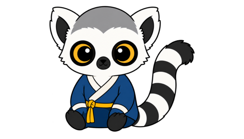 KKORI wearing the scholar outfit.